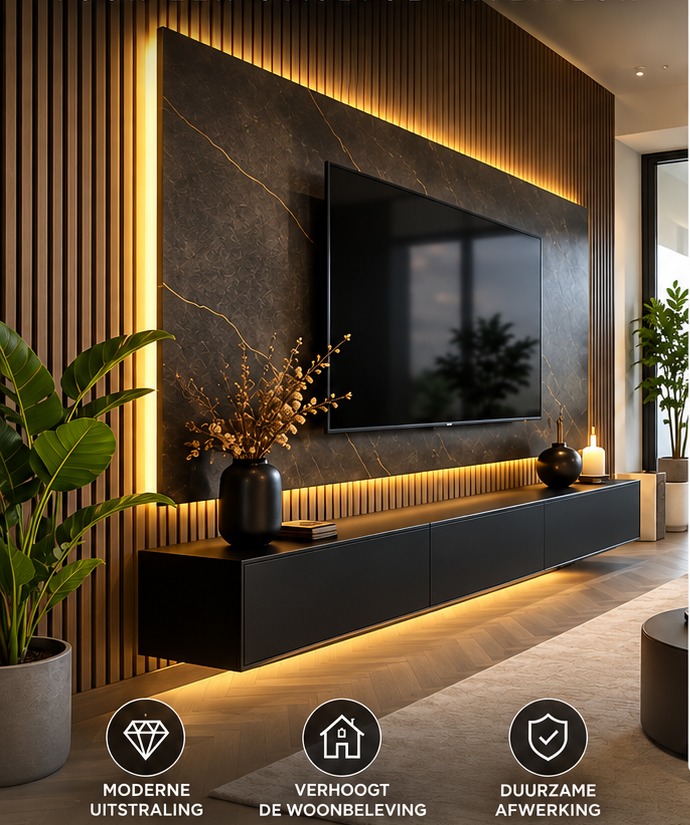 Cinewall en wanddecoratie in modern interieur